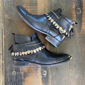 Freda Salvador Black Leather Booties